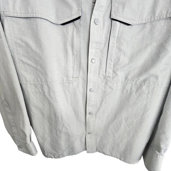 Alaskan Hardgear Duluth Trading Co. Gray Snap Front Untucked Shirt Men XL - Picture 3 of 8